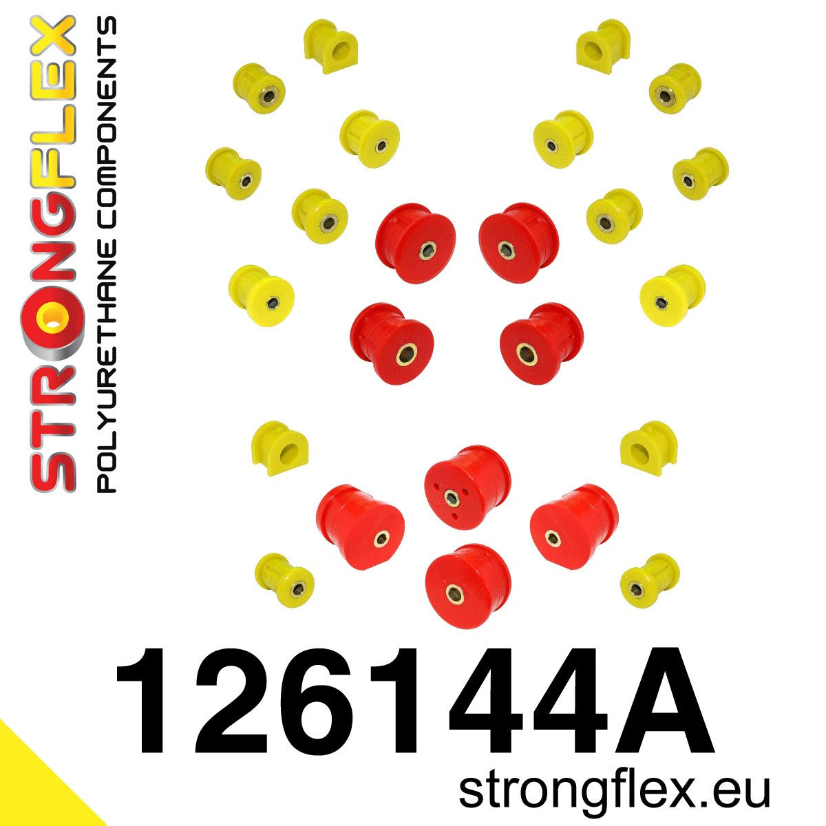 126144A Full suspension bush kit SPORT Sport (Yellow) Mitsubishi Lancer Evolution VII / VIII / IX (01-07)