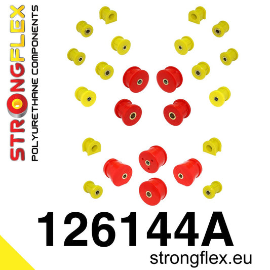 126144A Full suspension bush kit SPORT Sport (Yellow) Mitsubishi Lancer Evolution VII / VIII / IX (01-07)