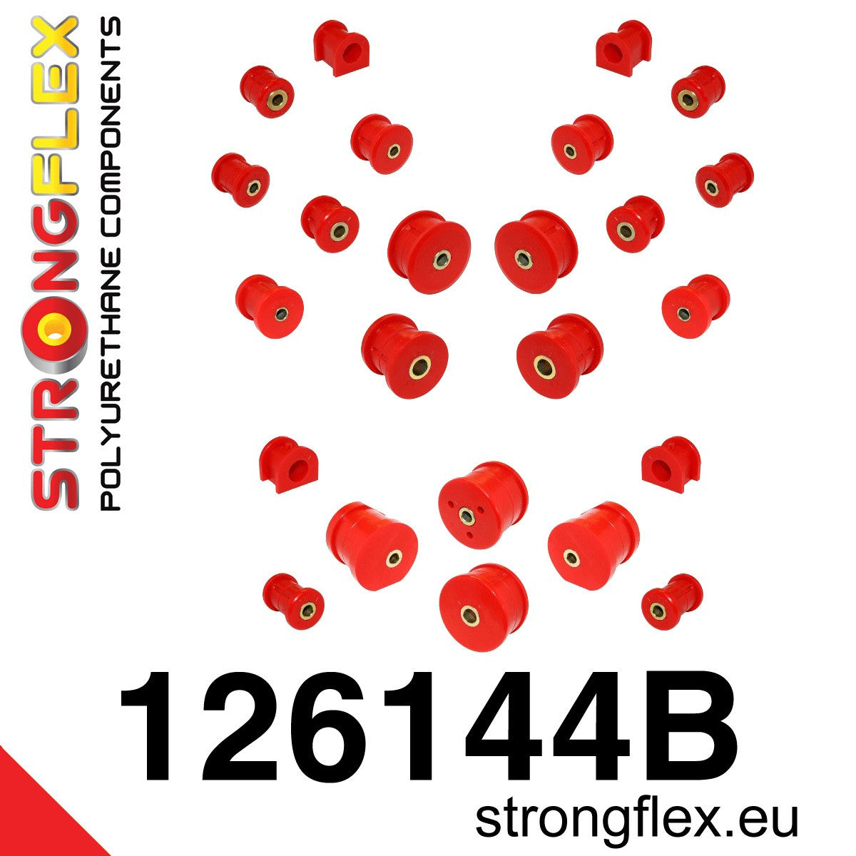 126144B Full suspension bush kit Standard (Red) Mitsubishi Lancer Evolution VII / VIII / IX (01-07)