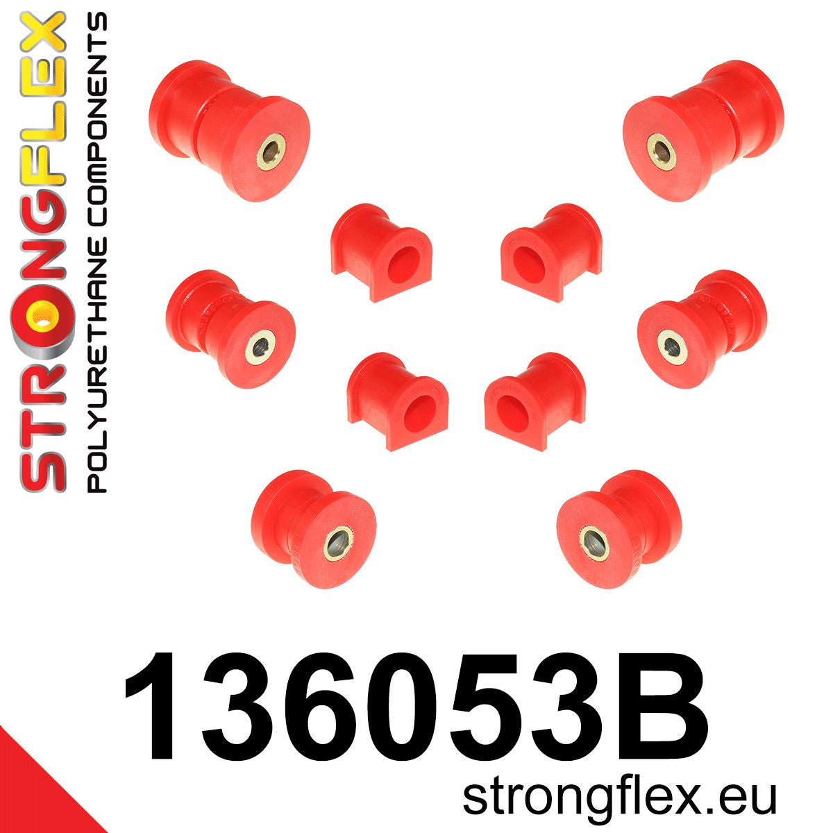 136053B Front suspension and ream beam bush kit Standard (Red) Opel / Vauxhall Corsa B (93-00) S93