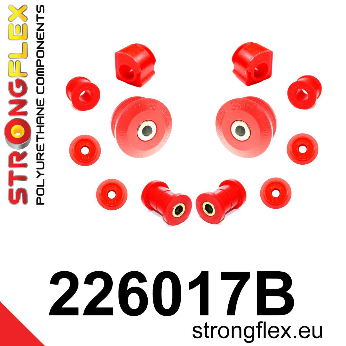 226017B Front suspension bush kit Standard (Red) Seat Córdoba I (93-02) 6K
