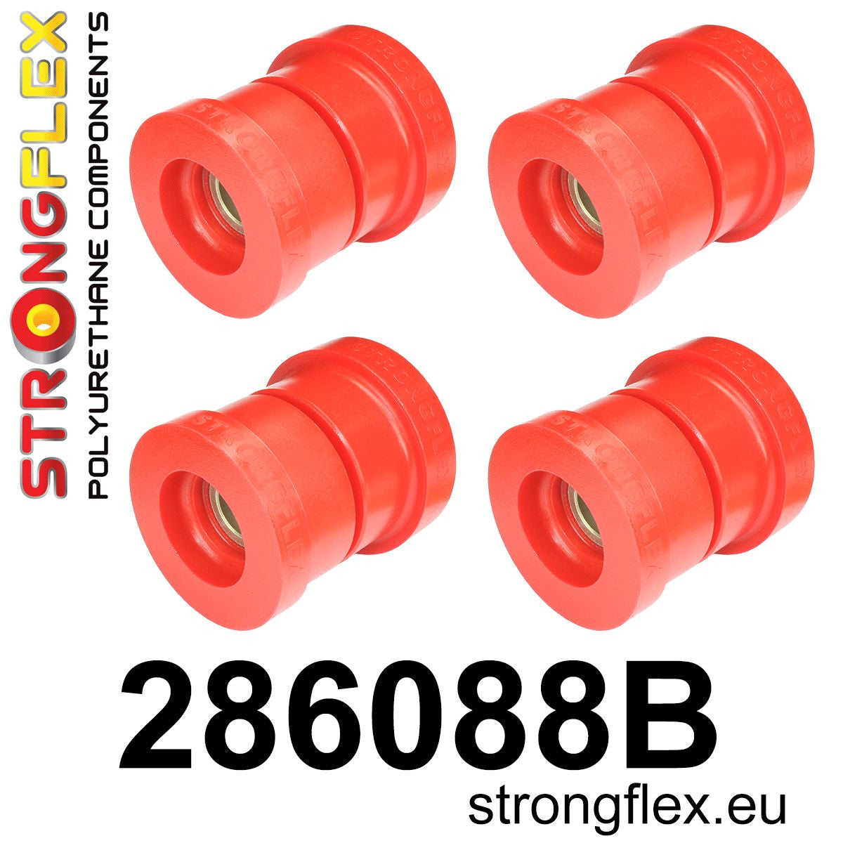286088B Rear beam mounting bush kit RWD Standard (Red) Nissan 300ZX II (90-96) Z32