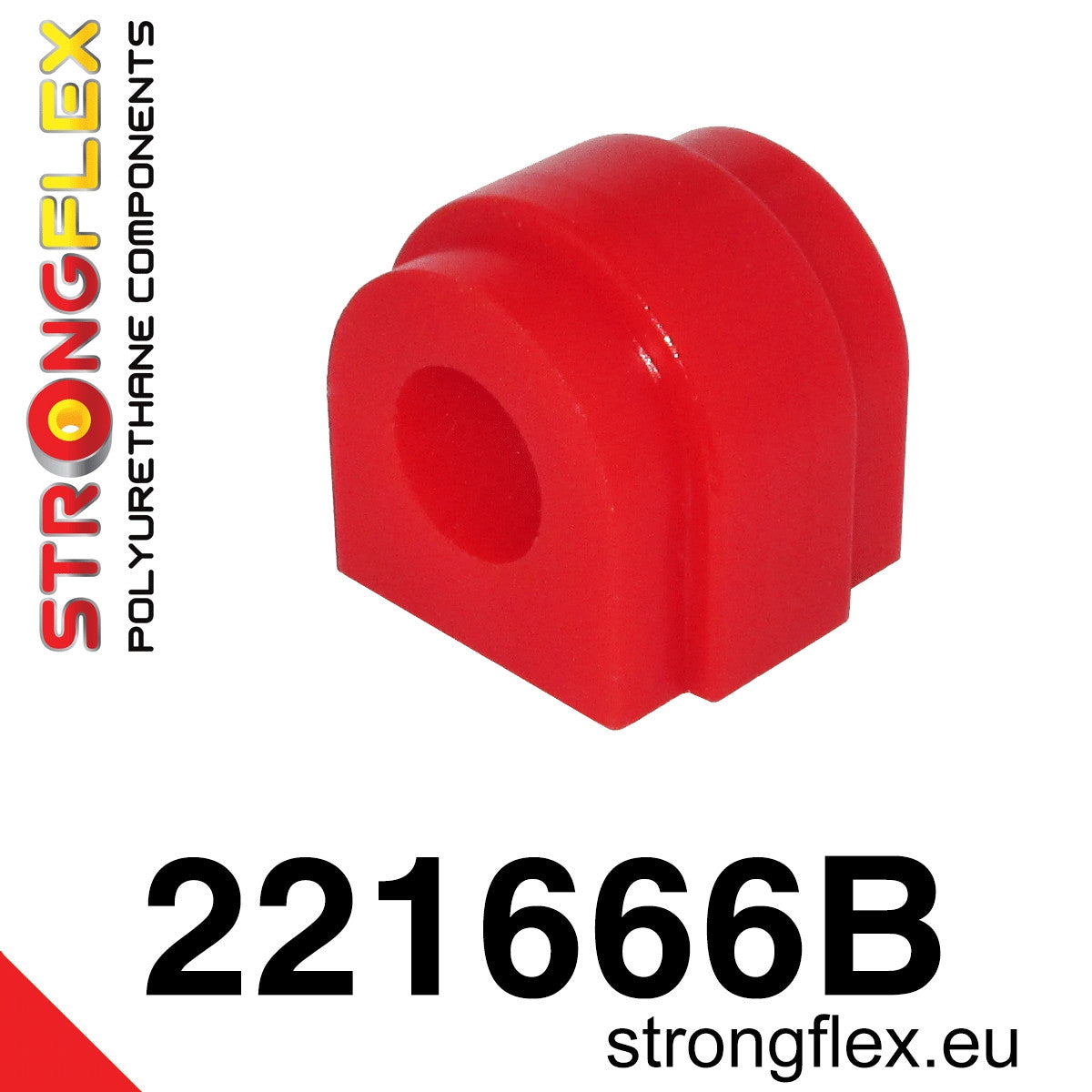 221666B Rear anti roll bar bush Standard (Red) Audi A3 / S3 / RS3 II (03-13) 8P