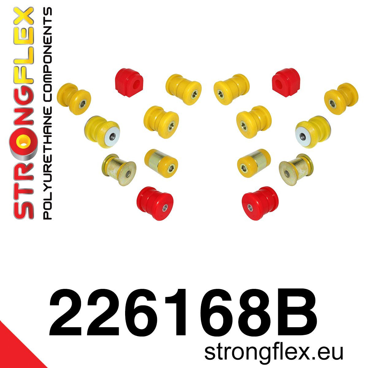 226168B Rear suspension bush kit Standard (Red) Audi A3 / S3 / RS3 II (03-13) 8P