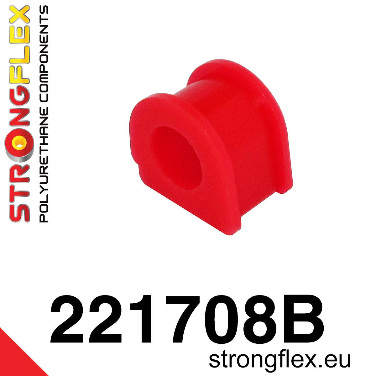 221708B Rear anti roll bar inner bush Standard (Red) Volkswagen Golf II (83-92) 19E / 1G