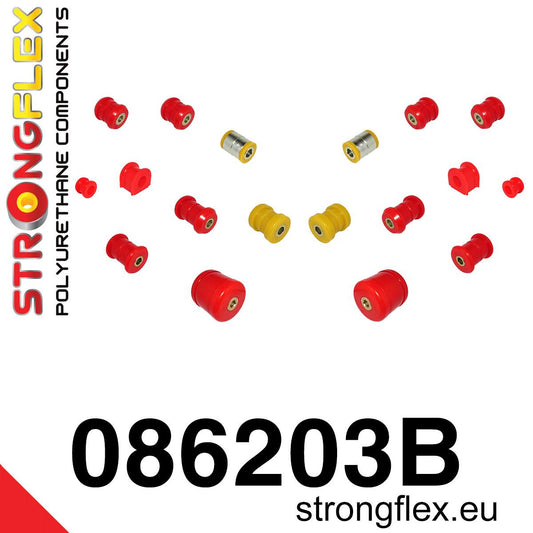 086203B Rear suspension bush kit Standard (Red) Honda Prelude IV (92-96) BA / BB