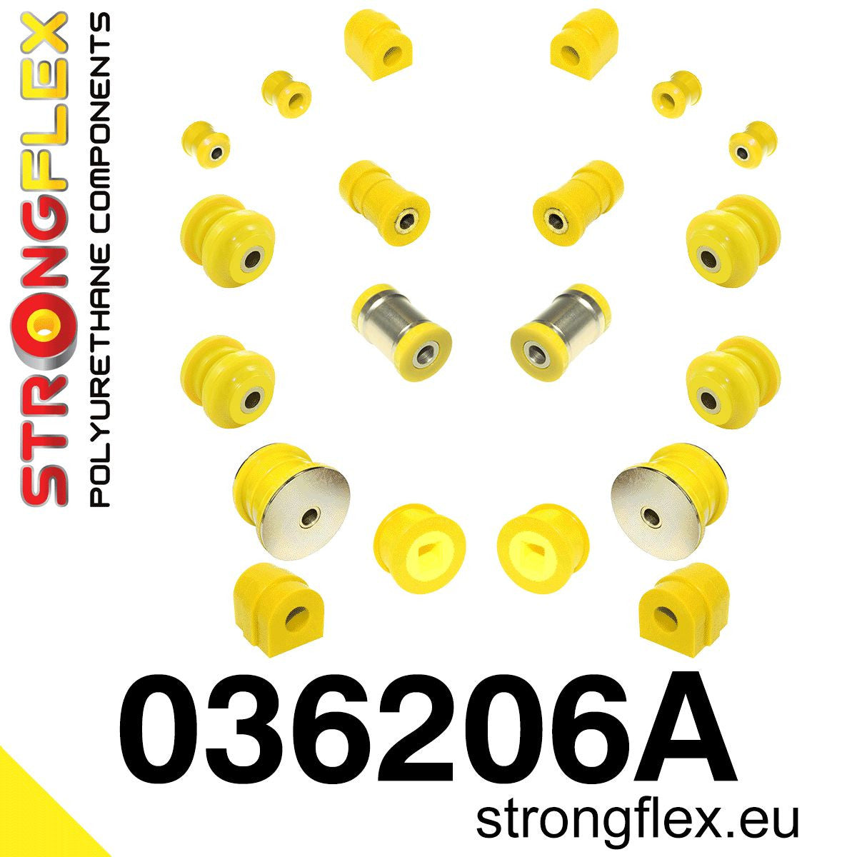 036206A Front and rear suspension bush kit SPORT Sport (Yellow) BMW Seria 3 IV (98-07) E46