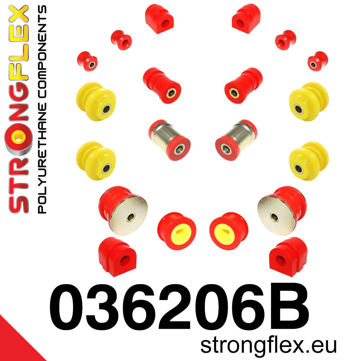 036206B Front and rear suspension bush kit Standard (Red) BMW Seria 3 IV (98-07) E46