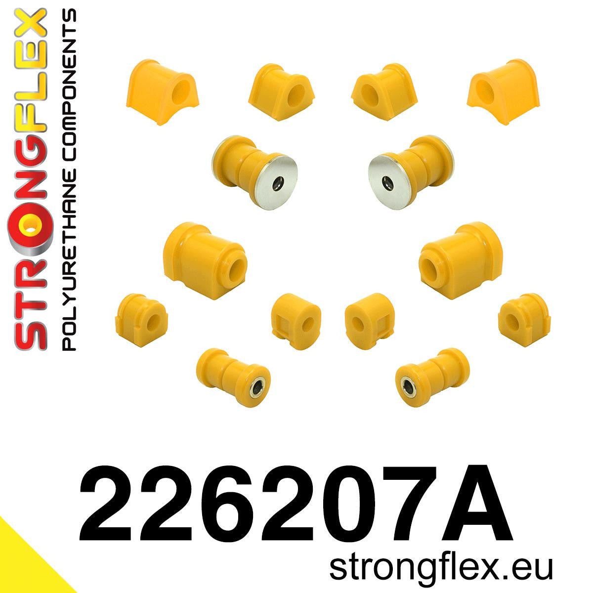 226207A Front suspension and ream beam bush kit SPORT Sport (Yellow) Volkswagen Golf I (74-93) 17