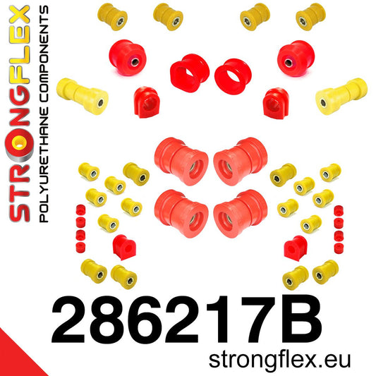 286217B Full suspension bush kit R33 R34 RWD Standard (Red) Nissan Skyline IX (93-98) R33