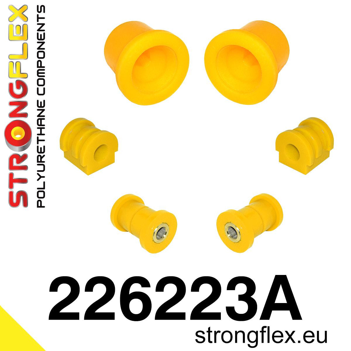 226223A Front suspension bush kit SPORT Sport (Yellow) Seat Ibiza III (02-08) 6L