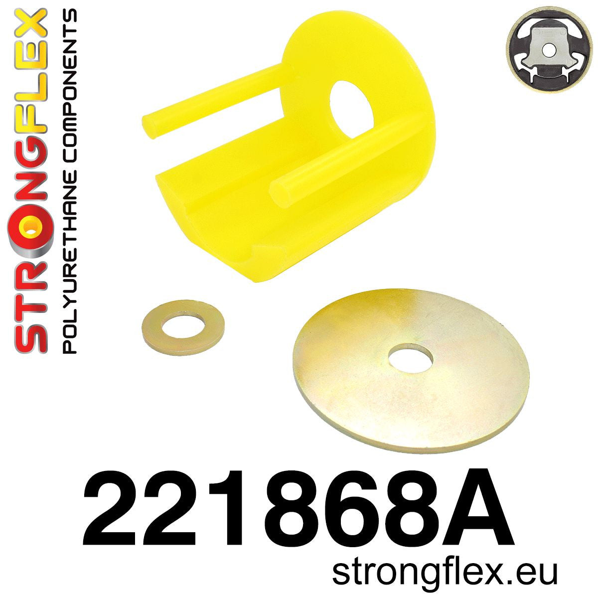 221868A Lower engine mount insert SPORT Sport (Yellow) Audi A3 / S3 / RS3 II (03-13) 8P