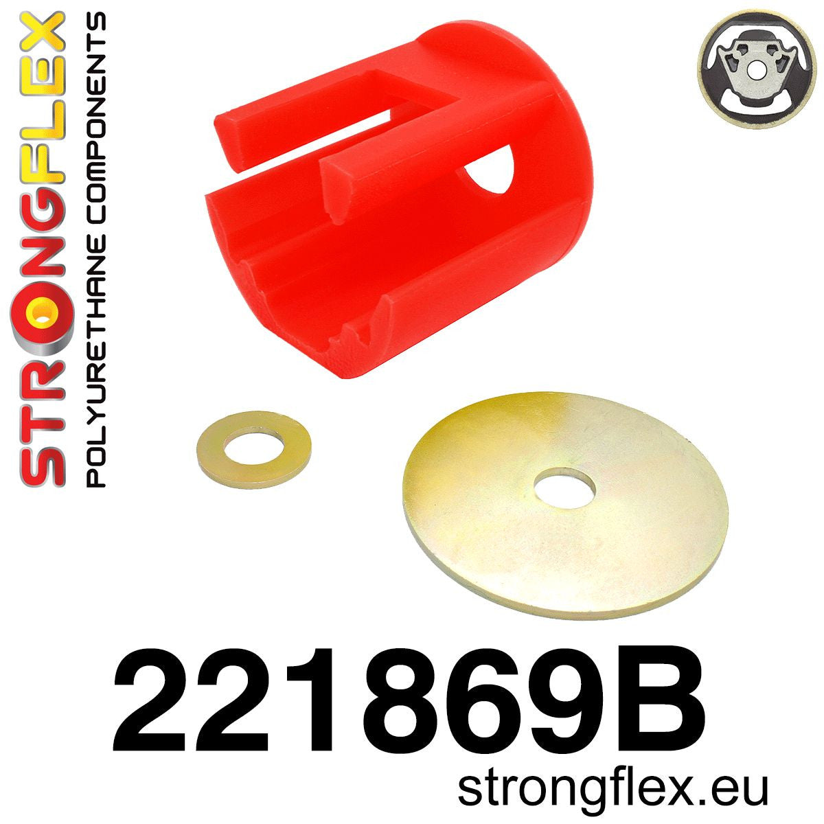 221869B Lower engine mount insert Standard (Red) Audi A3 / S3 / RS3 II (03-13) 8P