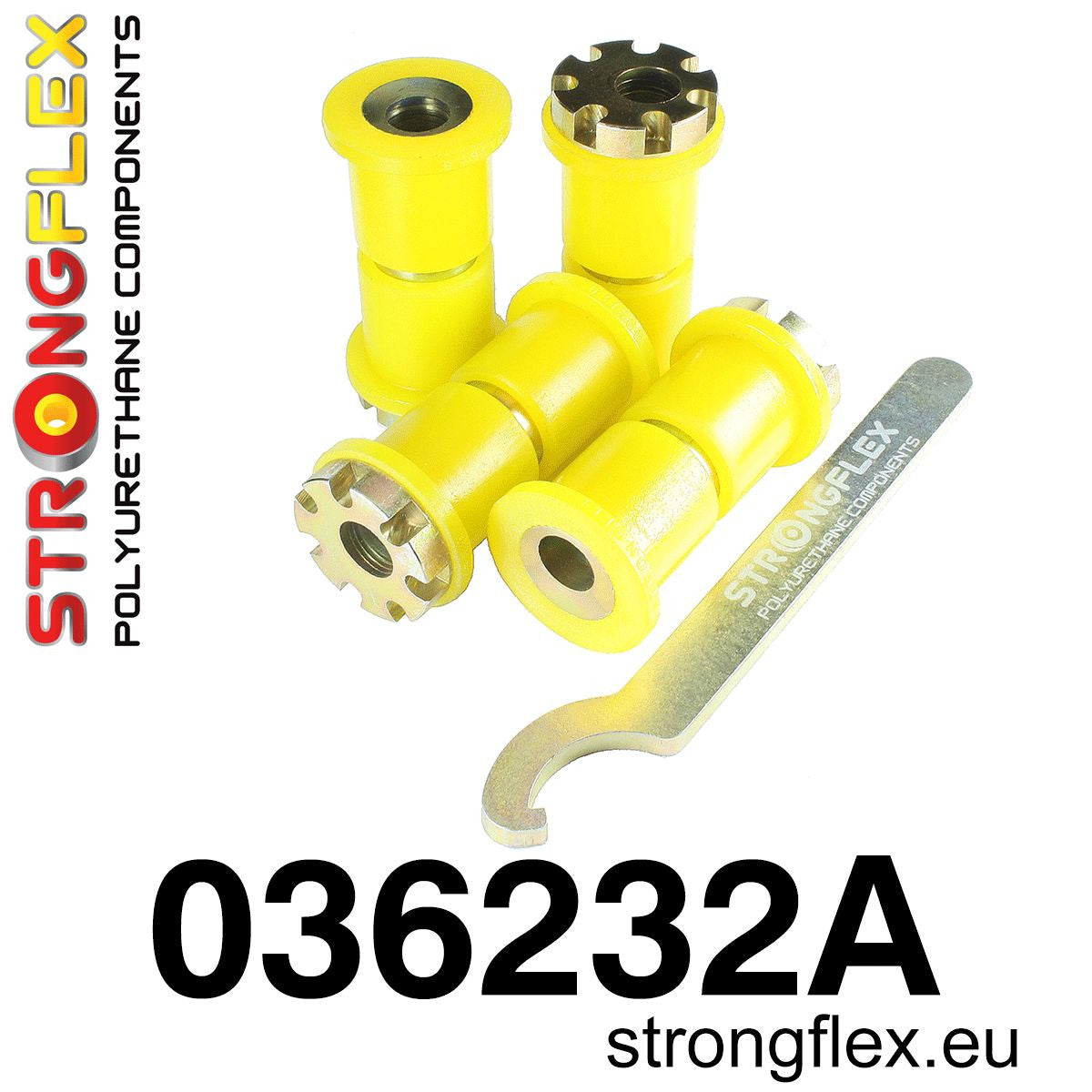 036232A Rear trailing arm bush kit eccentric SPORT Sport (Yellow) BMW Seria 3 I (75-82) E21