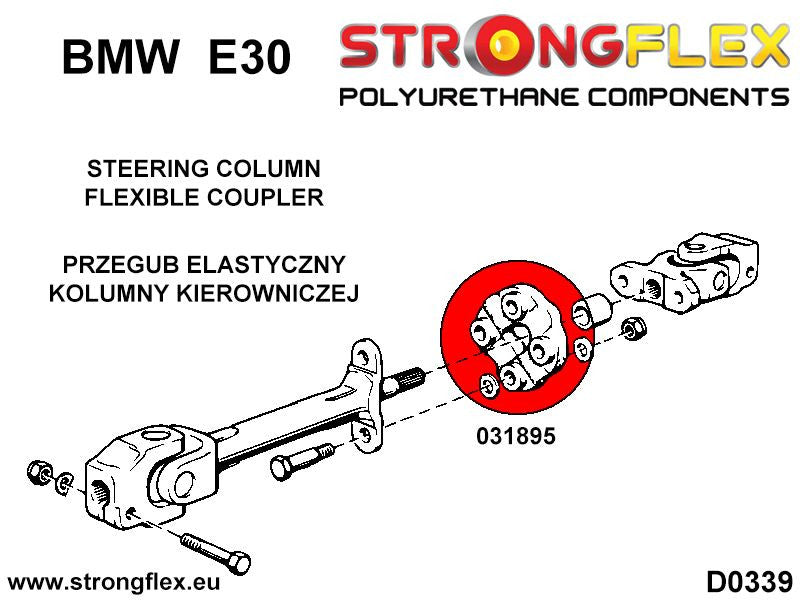 031895A Steering column flexible coupler SPORT Sport (Yellow) BMW Seria 3 II (82-91) E30