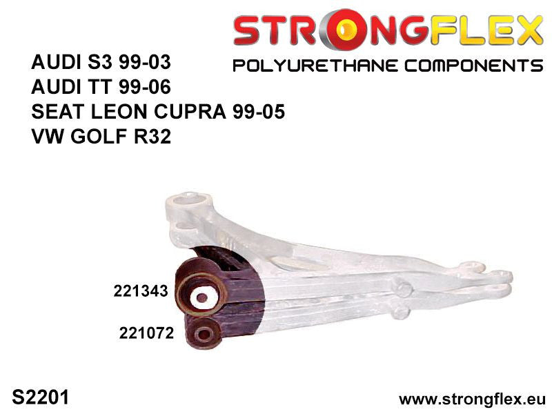 226121B Full suspension bush kit Standard (Red) Audi A3 / S3 / RS3 I (96-03) 8L