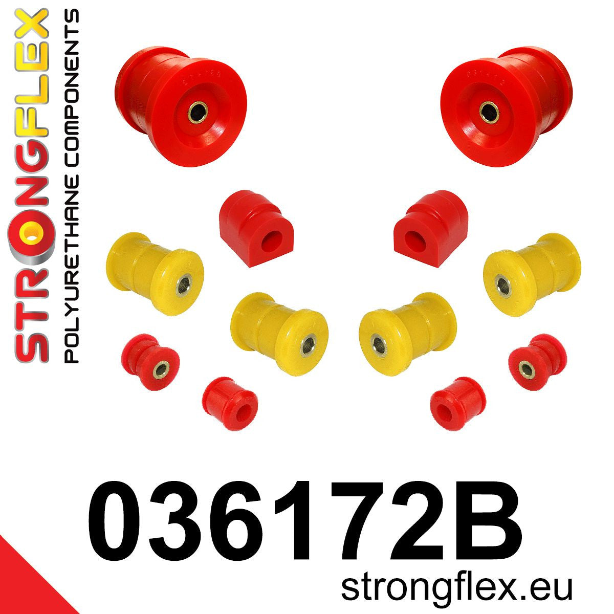 036172B Rear suspension bush kit Standard (Red) BMW Seria 5 III (88-96) E34