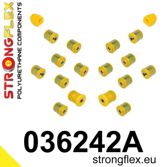 036242A Rear suspension bush kit SPORT Sport (Yellow) BMW Seria 1 I (04-13) E81 / E82 / E87 / E88