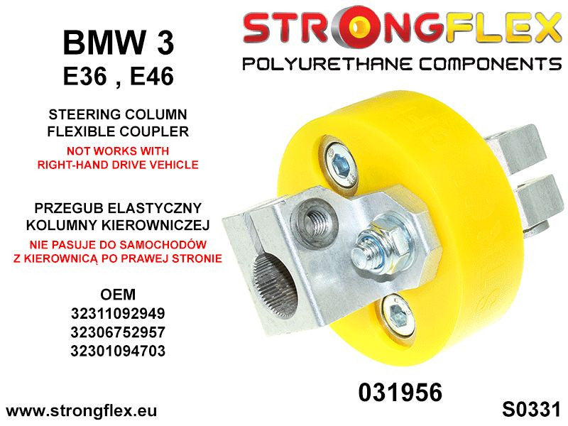 031956A Steering column flexible coupler SPORT Sport (Yellow) BMW Seria 3 III (90-99) E36