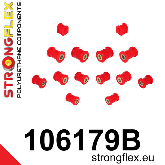 106179B Rear suspension bush kit Standard (Red) Mazda MX-5 / Miata / Roadster III (05-14) NC