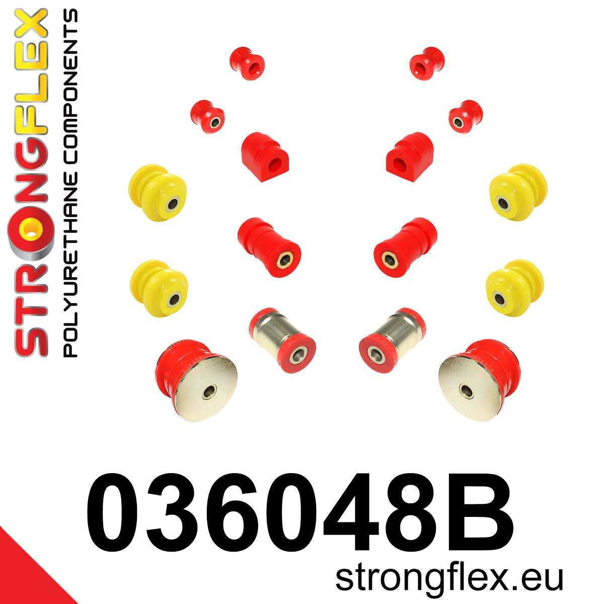 036048B Rear suspension bush kit Standard (Red) BMW Seria 3 IV (98-07) E46