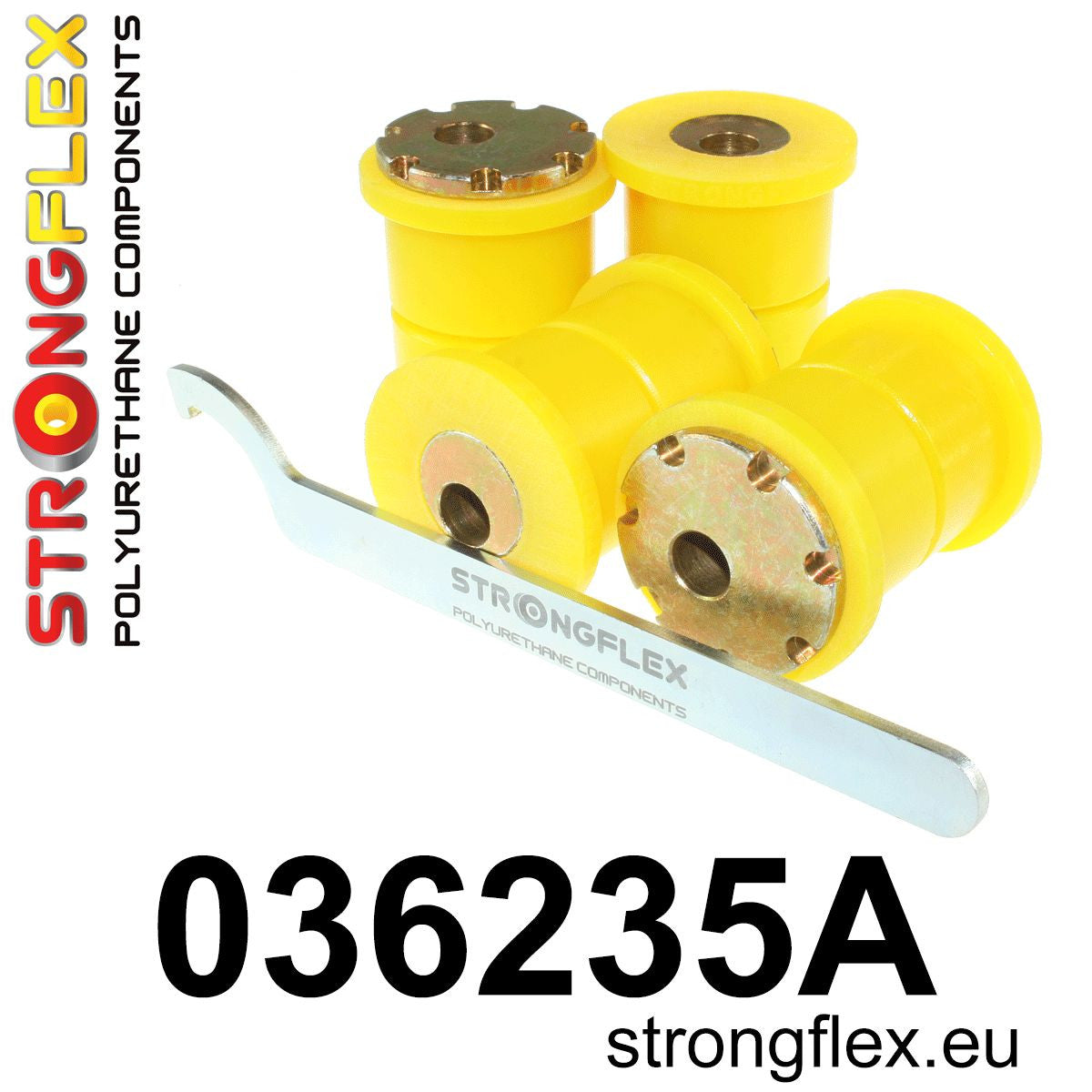 036235A Rear trailing arm bush kit eccentric SPORT Sport (Yellow) BMW Seria 5 II (81-88) E28