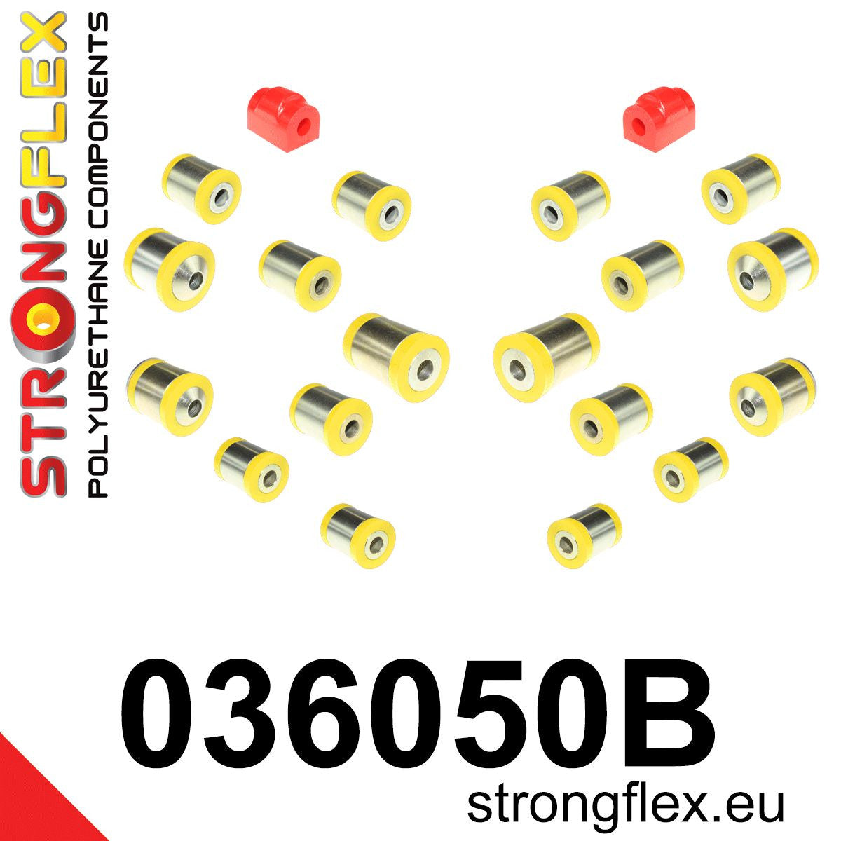 036050B Rear suspension bush kit Standard (Red) BMW Seria 1 II (11-19) F20 / F21