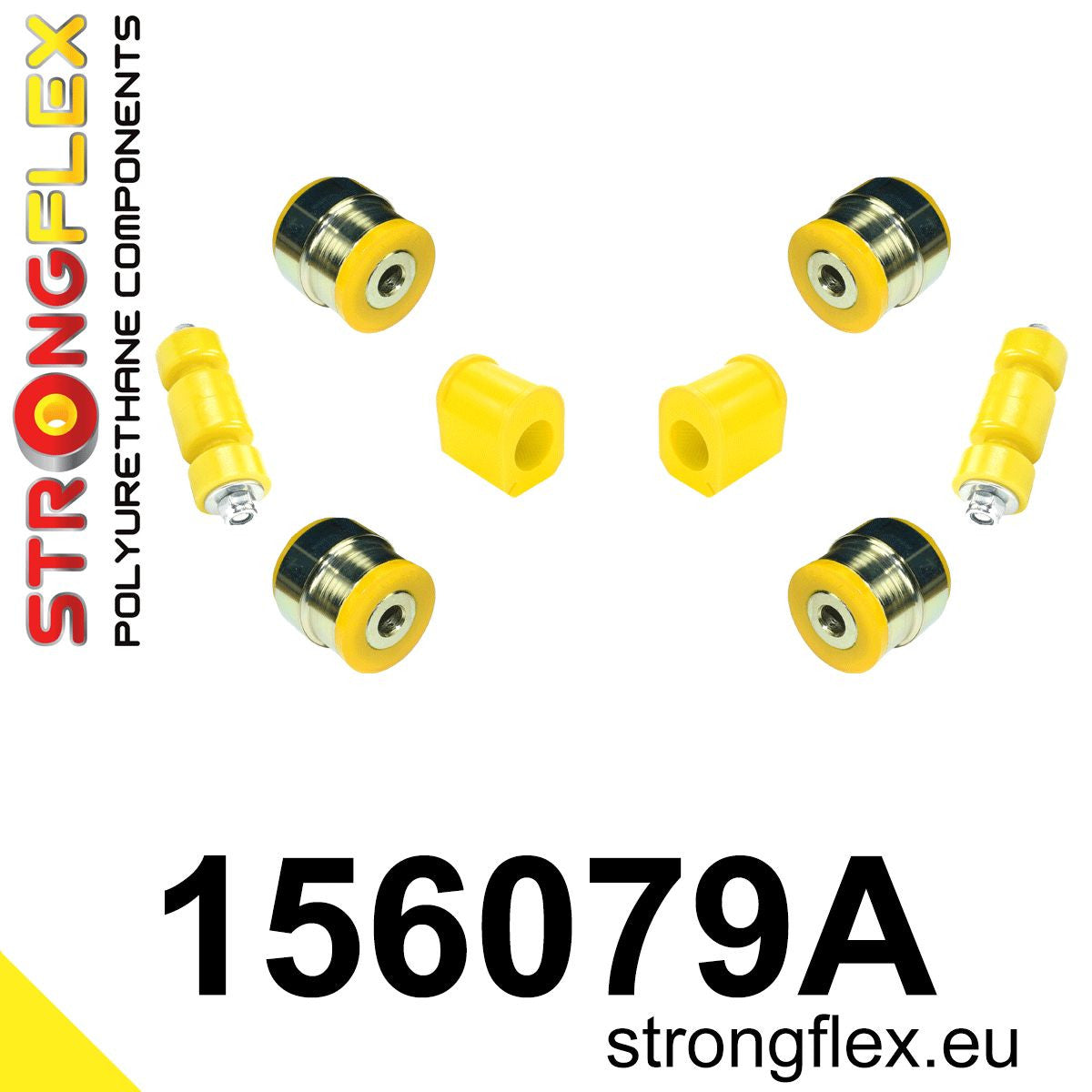 156079A Front suspension bush kit SPORT Sport (Yellow) Renault 19 (93-01)