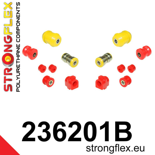 236201B Front suspension bush kit Standard (Red) Volvo Seria 700 740 (84-92)