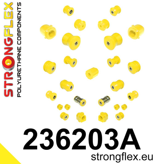 236203A Full suspension bush kit SPORT Sport (Yellow) Volvo Seria 700 740 (84-92)