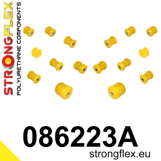 086223A Rear suspension polyurethane bush kit SPORT Sport (Yellow) Honda Prelude V (96-01) BB