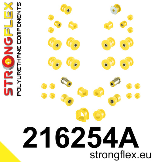 216254A Full Suspension bush kit SPORT Sport (Yellow) Toyota Corolla V (83-87) E80