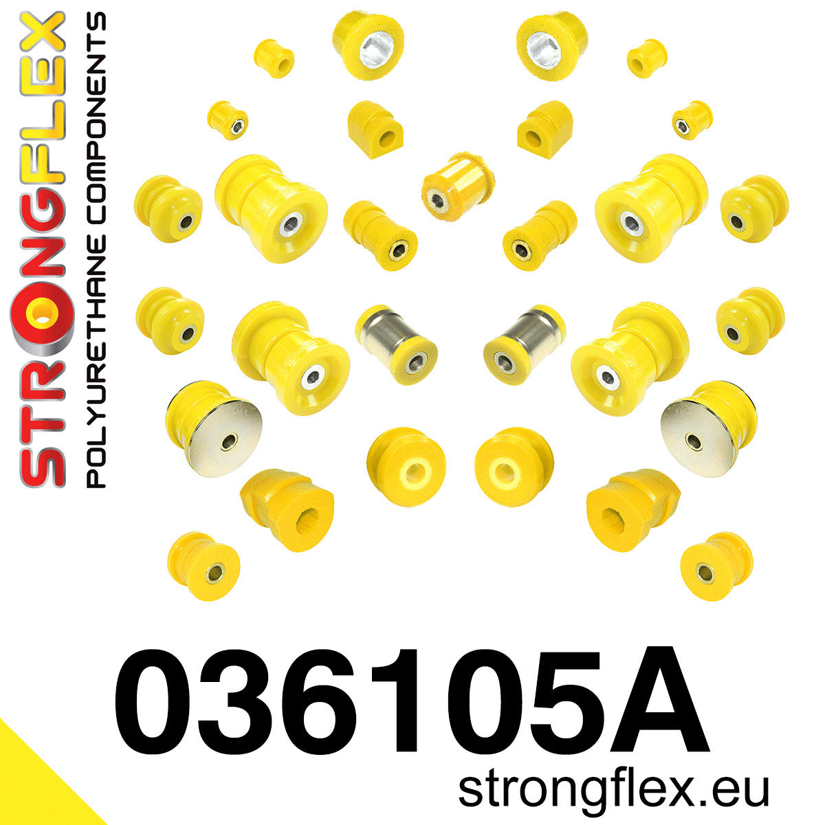 036105A Full suspension bush kit SPORT Sport (Yellow) BMW Seria 3 III (90-99) E36