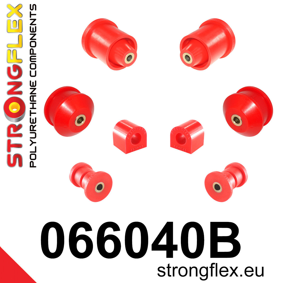 066040B Front suspension and ream beam bush kit Standard (Red) Alfa Romeo Mito (08-18) type 955