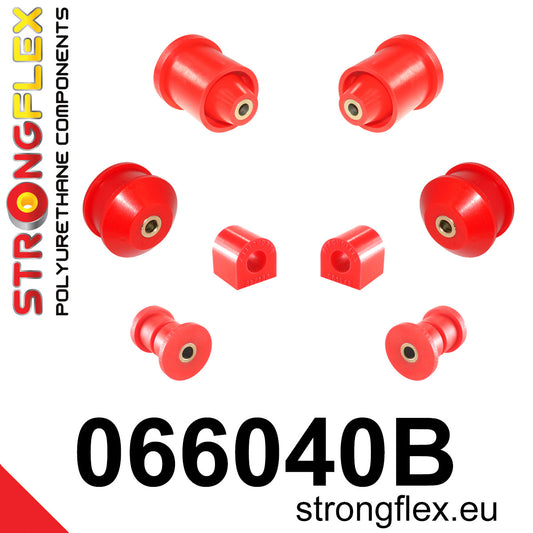 066040B Front suspension and ream beam bush kit Standard (Red) Alfa Romeo Mito (08-18) type 955