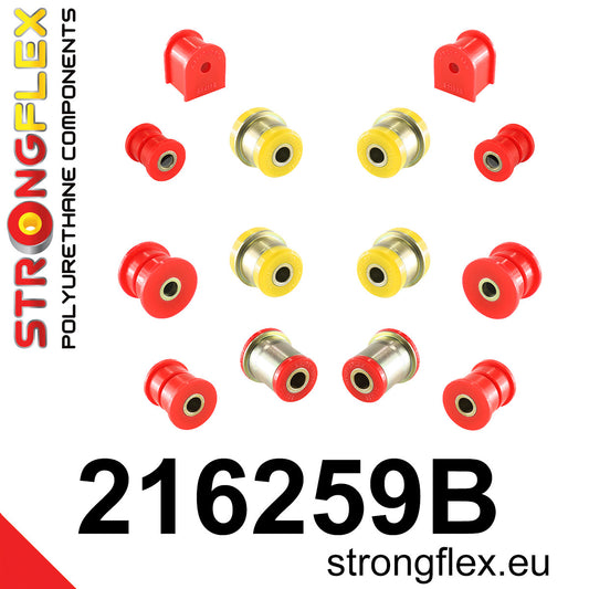 216259B Rear suspension bush kit Standard (Red) Lexus LS I (89-94) XF10