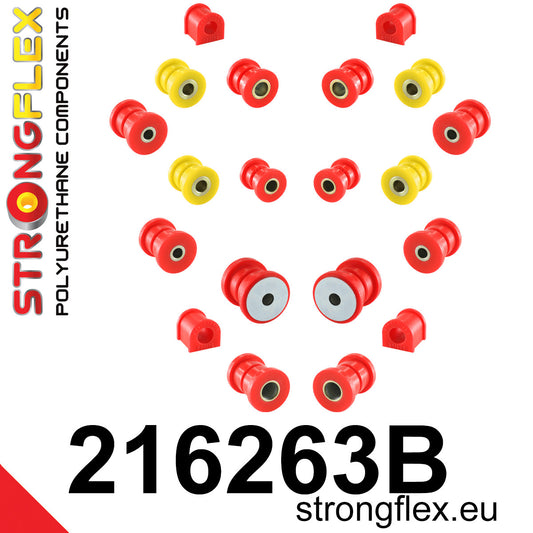 216263B Full suspension bush kit Standard (Red) Toyota Celica V (89-93) T180