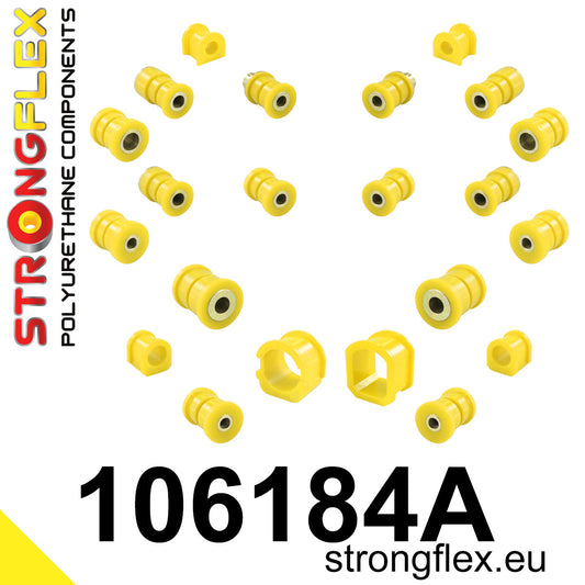 106184A Full  Suspension bush kit SPORT Sport (Yellow) Mazda 323 V (94-98) BA