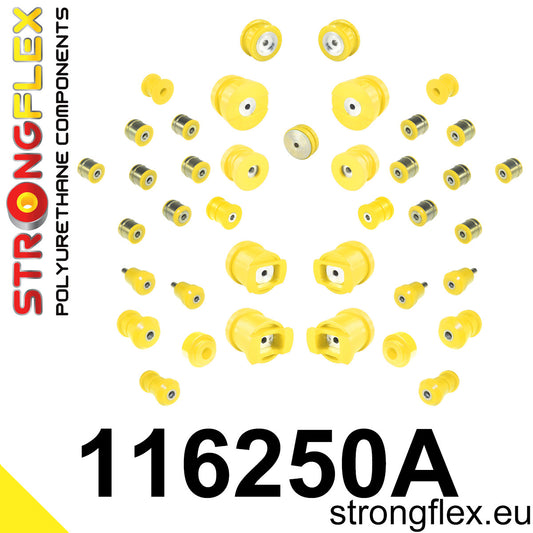 116250A Full suspension  polyurethane bush kit SPORT Sport (Yellow) Mercedes Klasa S W140 (91-98)