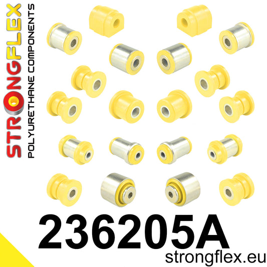 236205A Rear suspension bush kit SPORT Sport (Yellow) Volvo S80 S80 I (98-06)
