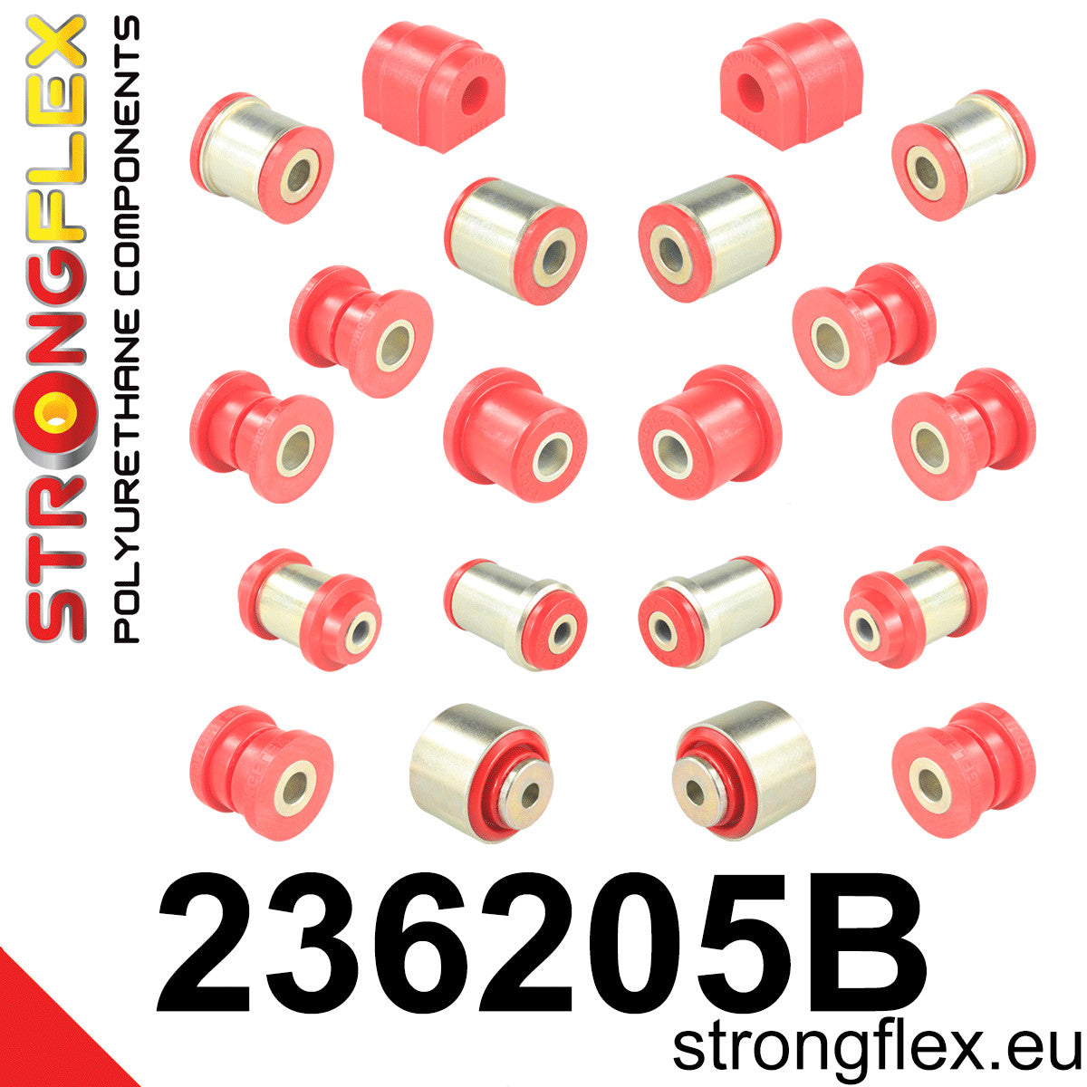 236205B Rear suspension bush kit Standard (Red) Volvo S80 S80 I (98-06)
