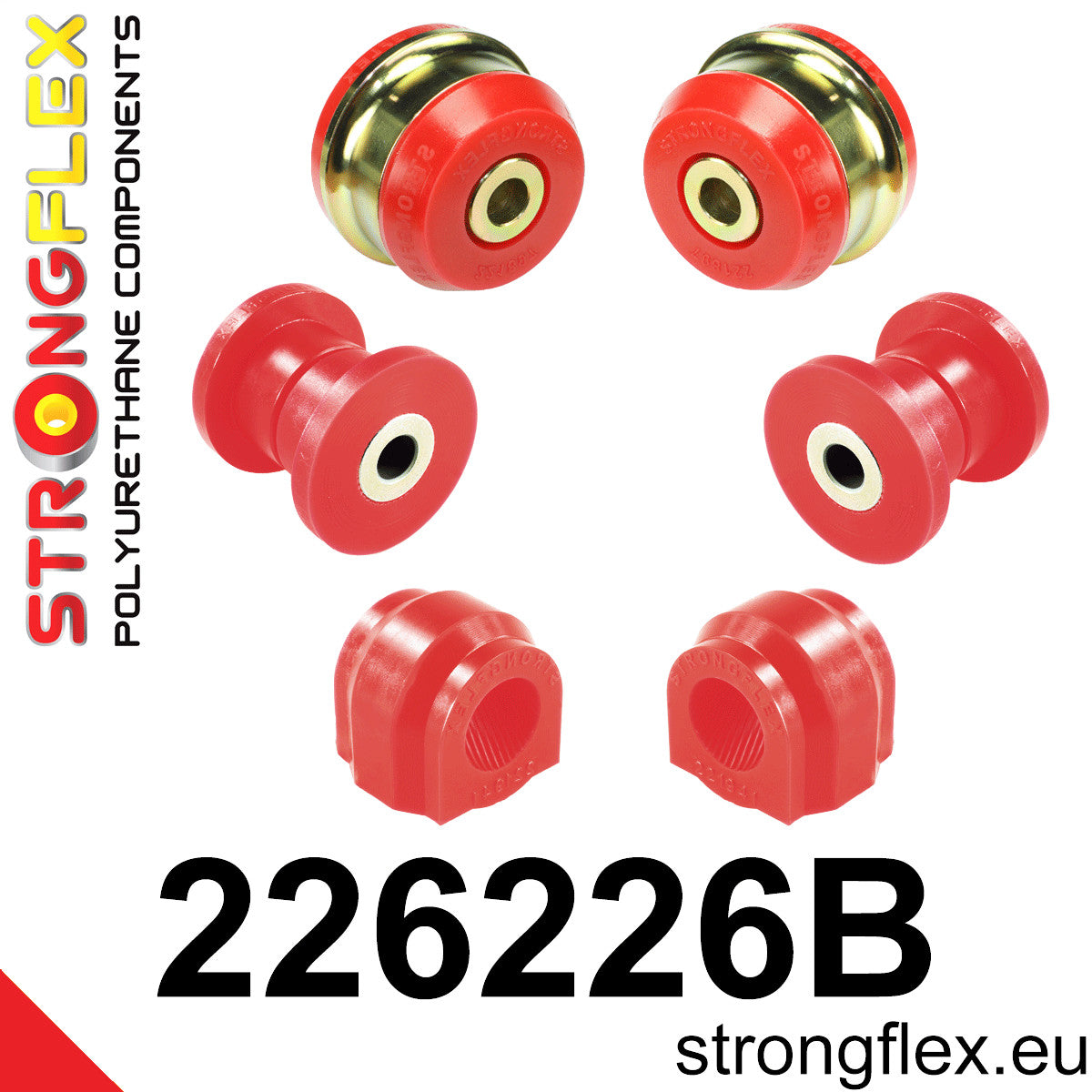 226226B Front suspension bush kit Standard (Red) Audi A3 / S3 / RS3 III (13-21) 8V