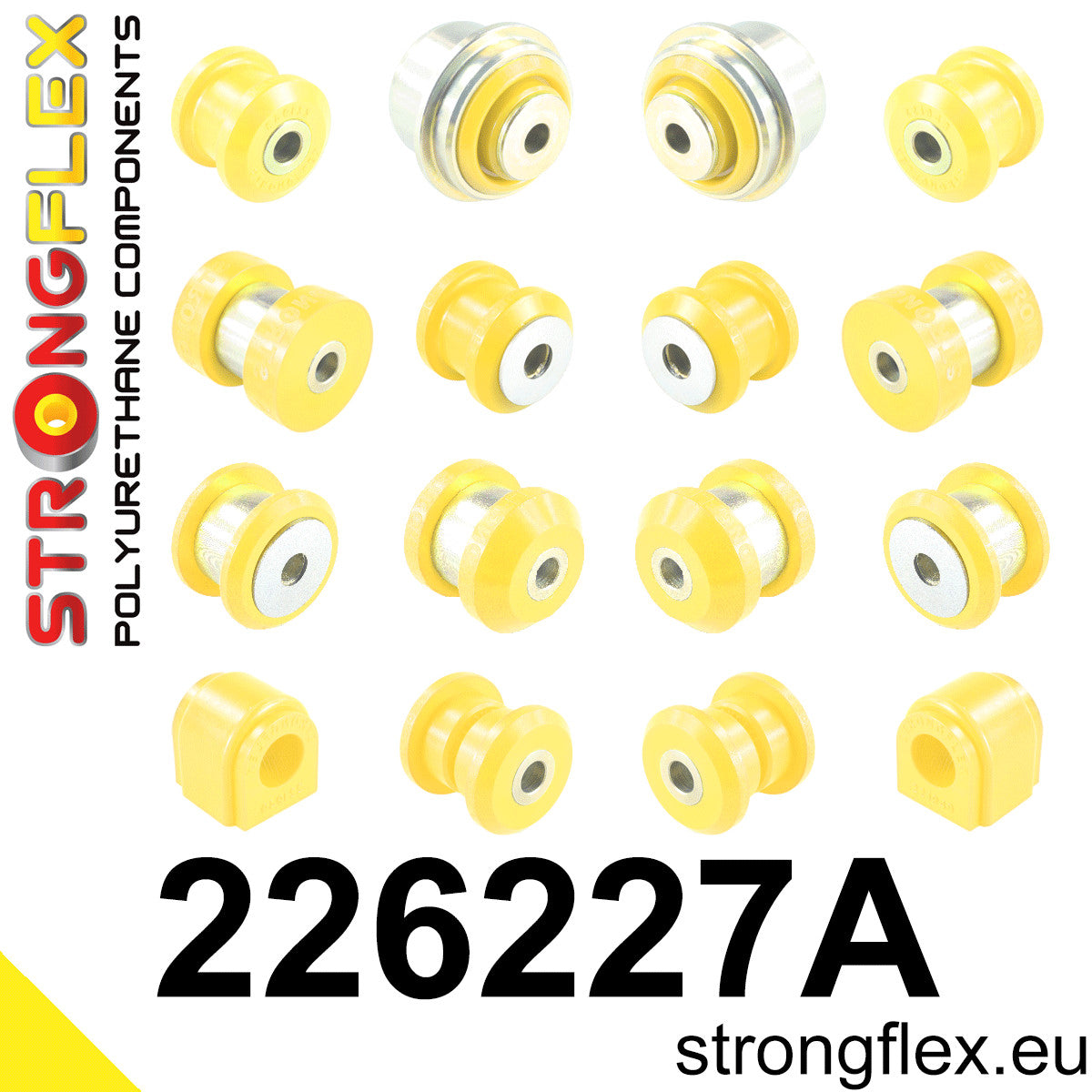 226227A Rear suspension bush kit SPORT Sport (Yellow) Audi A3 / S3 / RS3 III (13-21) 8V