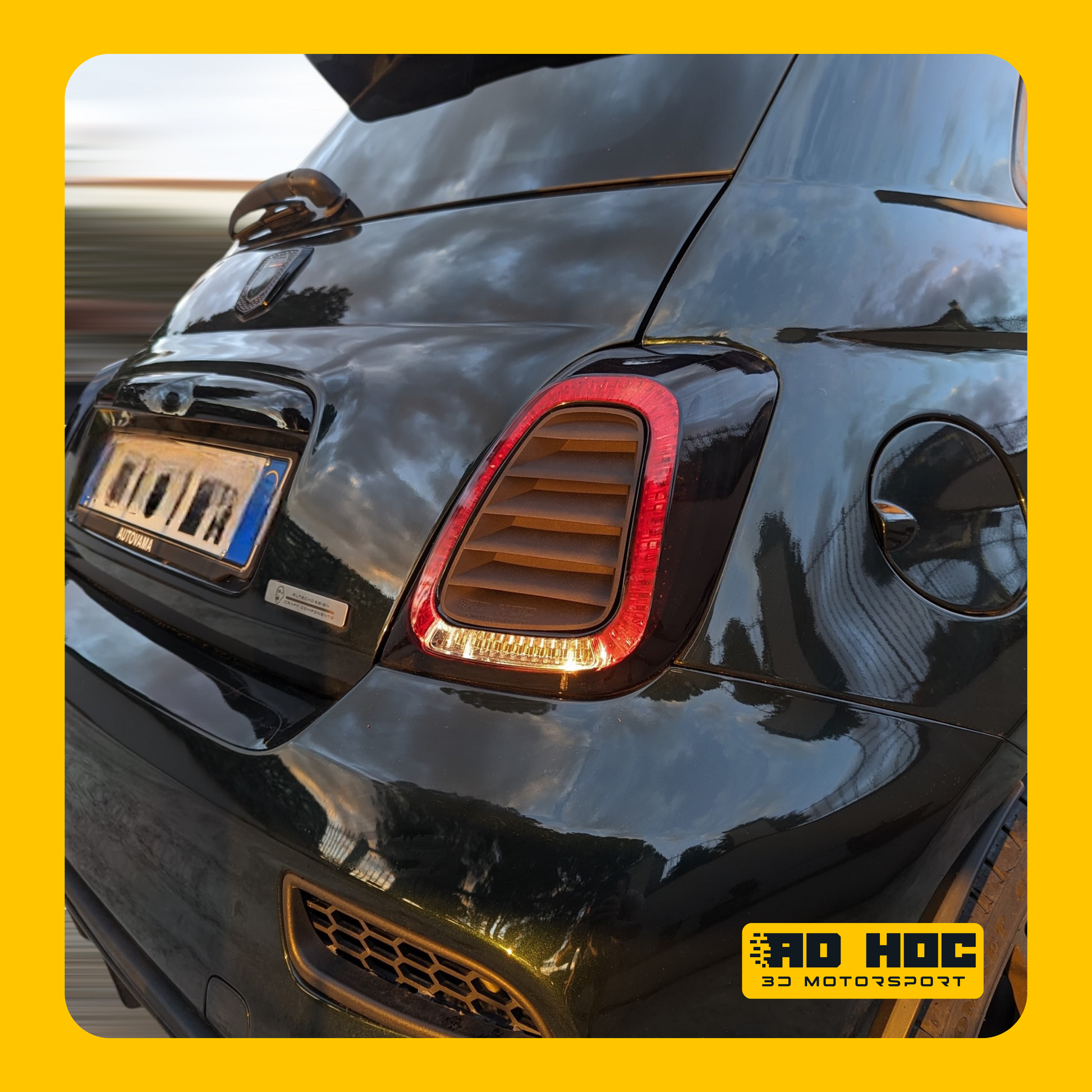 Griglia faro posteriore abarth 595 ad hoc 3d motorsport