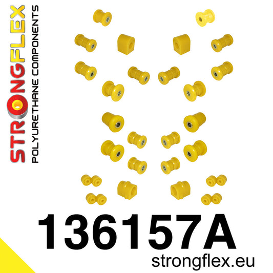 136157A Full suspension polyurethane bush kit SPORT Sport (Yellow) Opel / Vauxhall Ascona B (75-81)