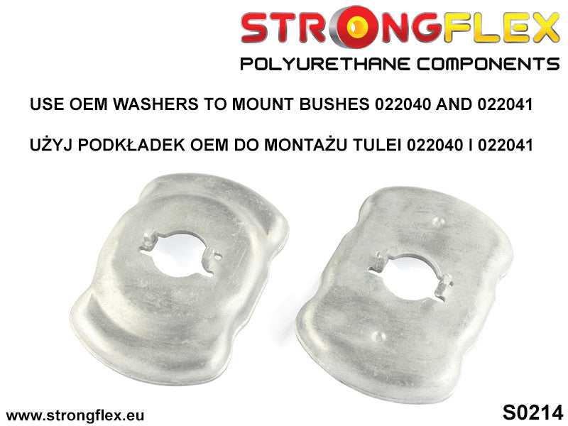 026261A Rear subframe bush kit SPORT Sport (Yellow) Audi A6 / S6 / RS6 C7 (11-18)