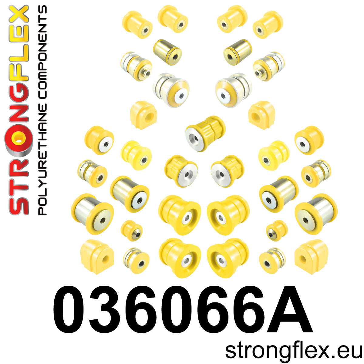 036066A Full suspension polyurethane bush kit SPORT Sport (Yellow) BMW Seria 5 VI (09-17) F10 / F11 / F07