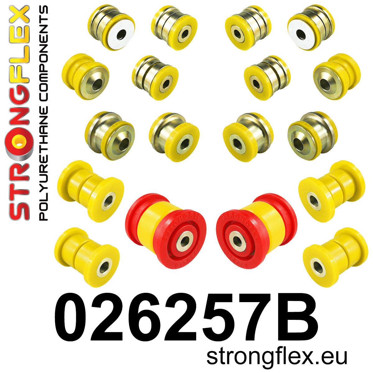 026257B Rear suspension bush kit Standard (Red) Audi Q7 / SQ7 4L (05-15)