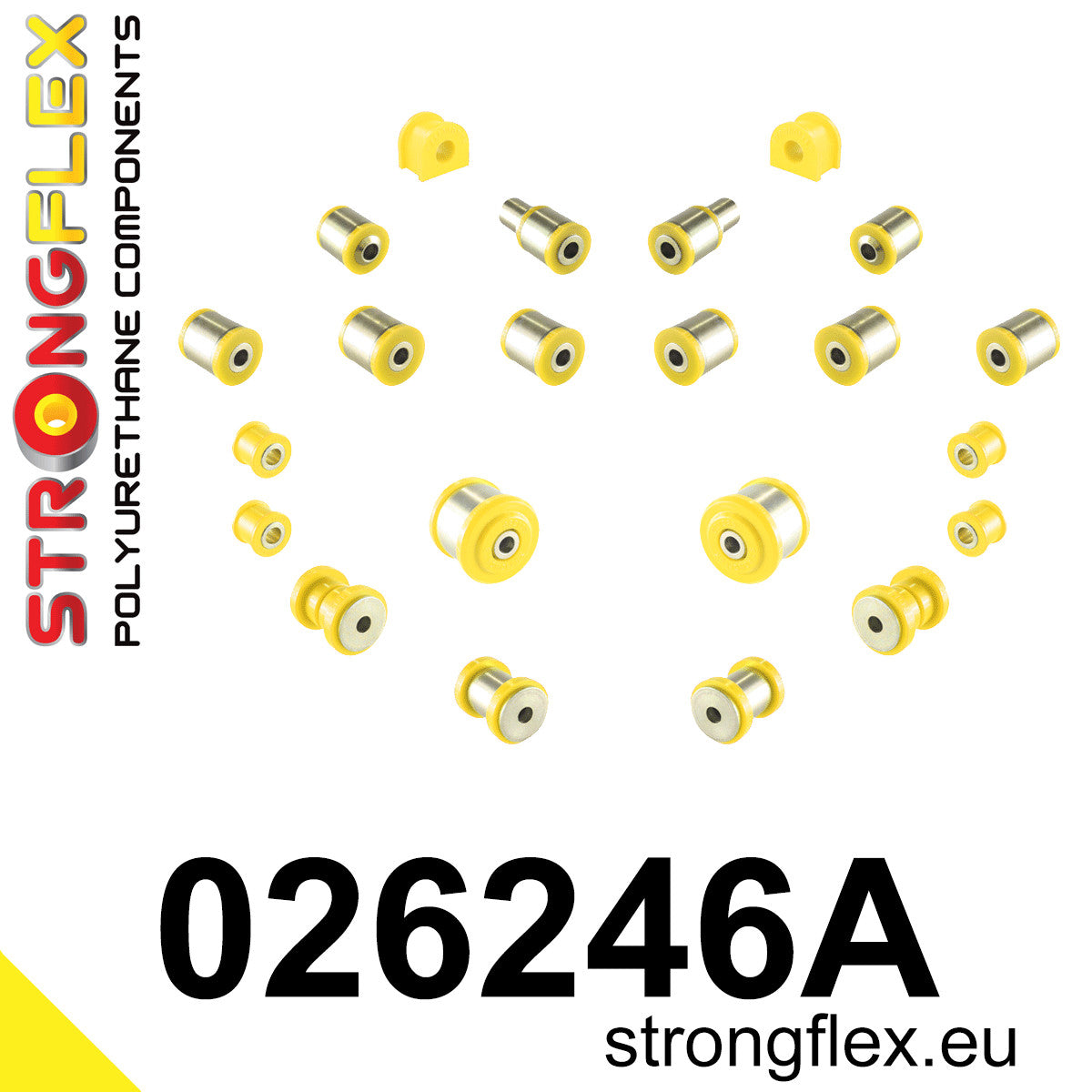 026246A Rear suspension bush kit SPORT Sport (Yellow) Audi A8 / S8 D2 (94-02)