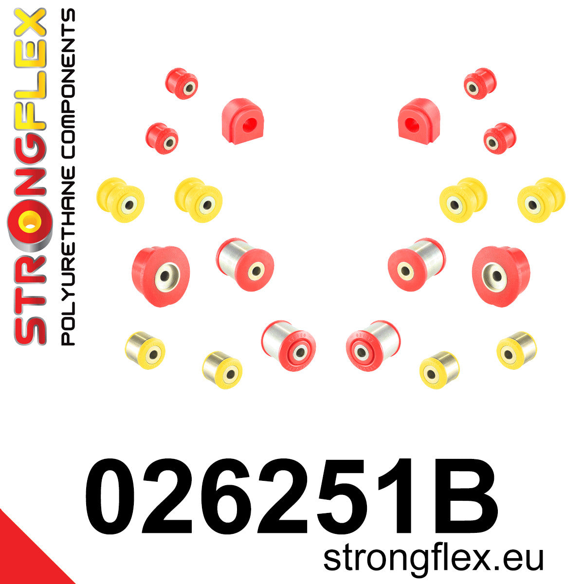 026251B Rear suspension bush kit Standard (Red) Audi A4 / S4 / RS4 IV (07-15) B8